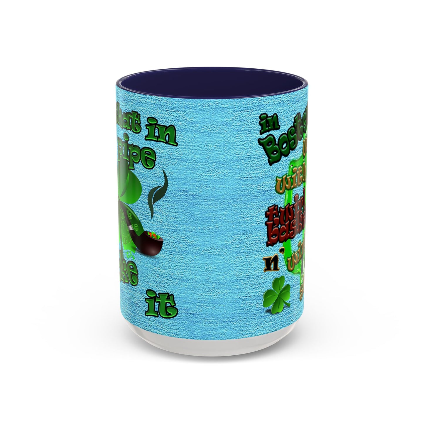 celtics logo - Accent Mug (faded blue)