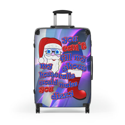 santa's shoes - Suitcase (grey-pink wave)