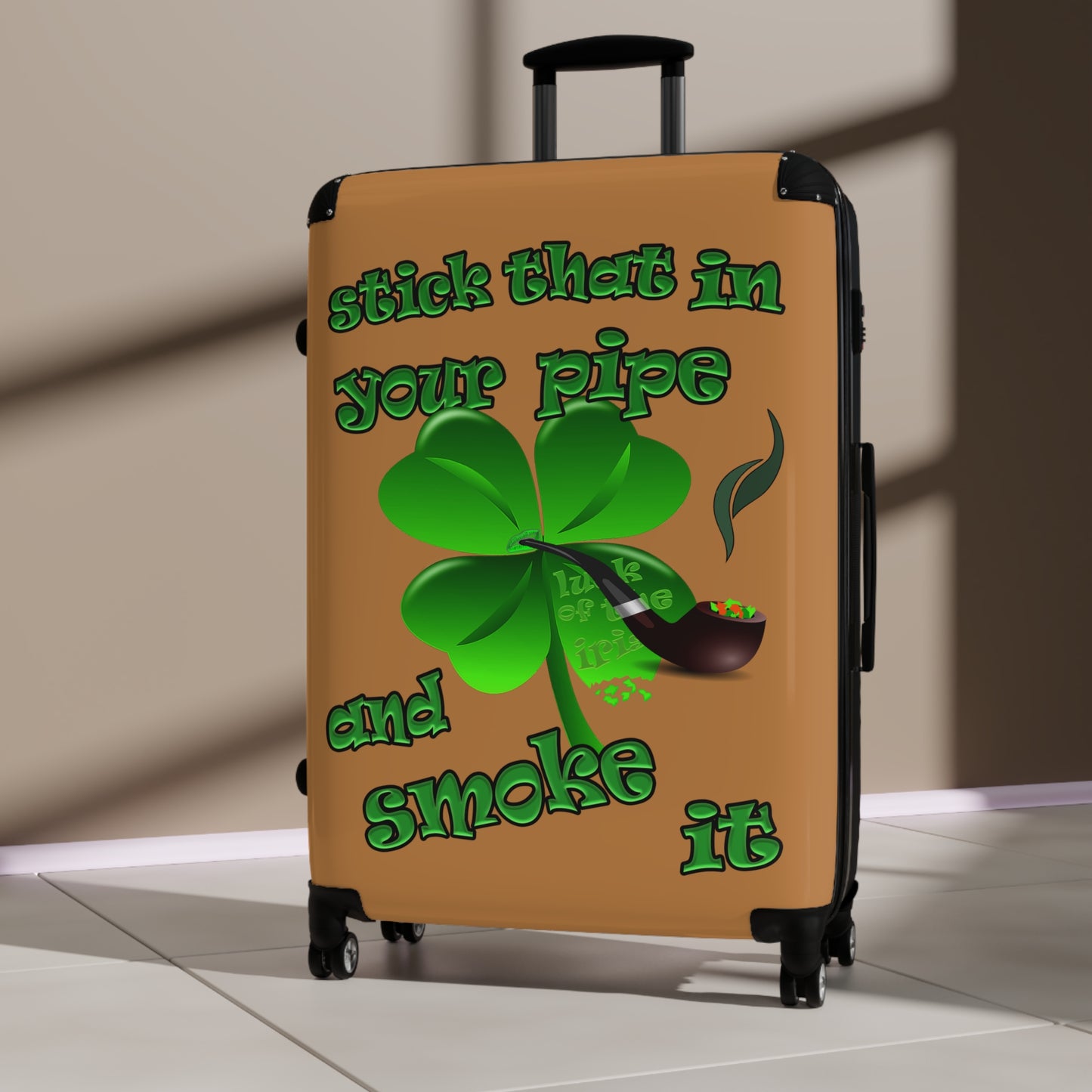stick that in your pipe and smoke it - Suitcase (light brown)