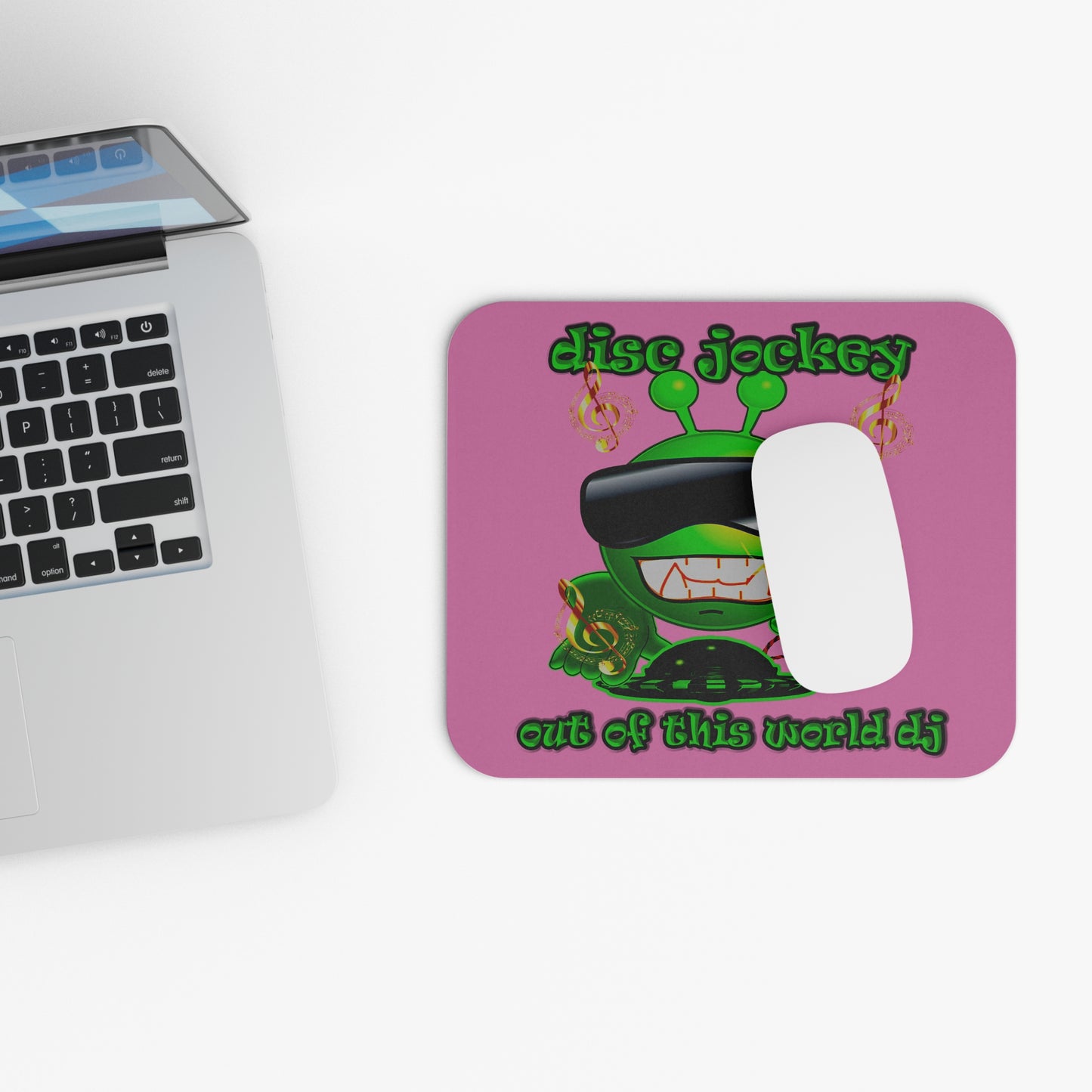 disc jockey - Mouse Pad (Rectangle) (light pink)