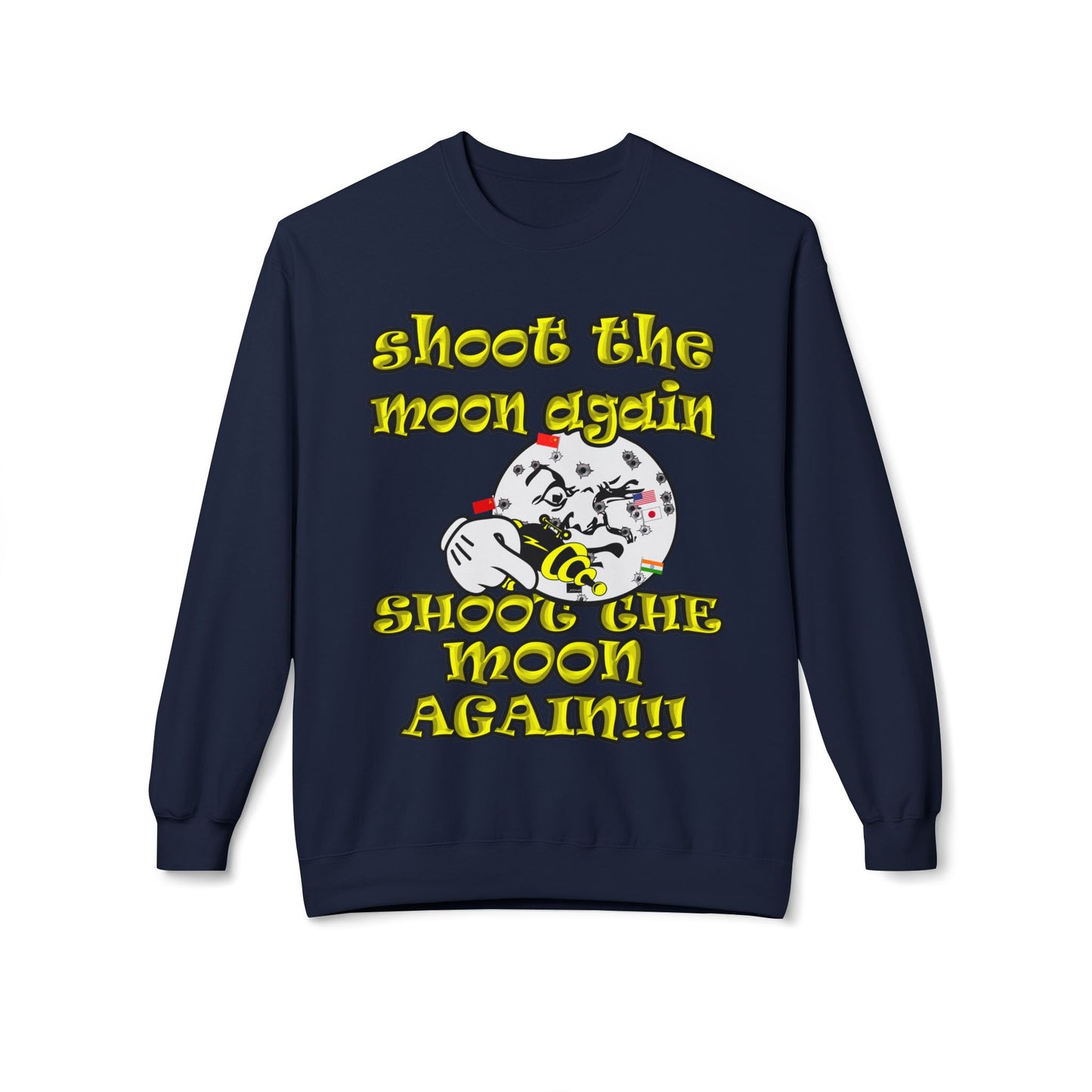 shoot the moon again - Unisex Midweight Softstyle Fleece Crewneck Sweatshirt