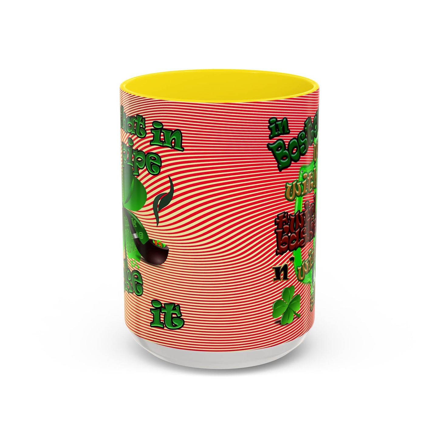 celtics logo - Accent Mug (yellow-orange wave)