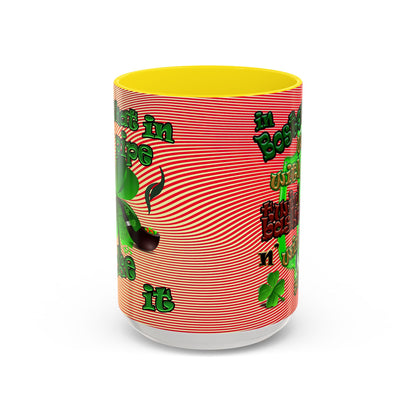 celtics logo - Accent Mug (yellow-orange wave)