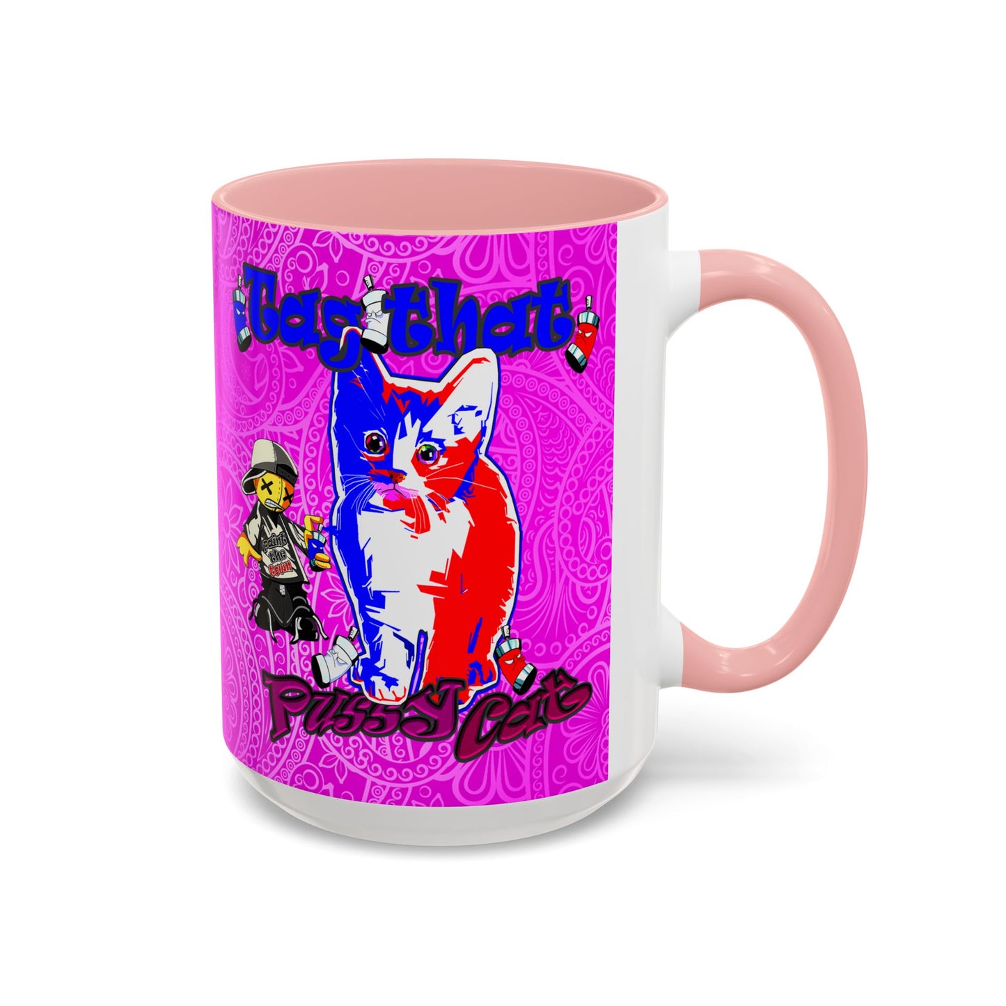 tag that - Accent Mug (pink swirl)