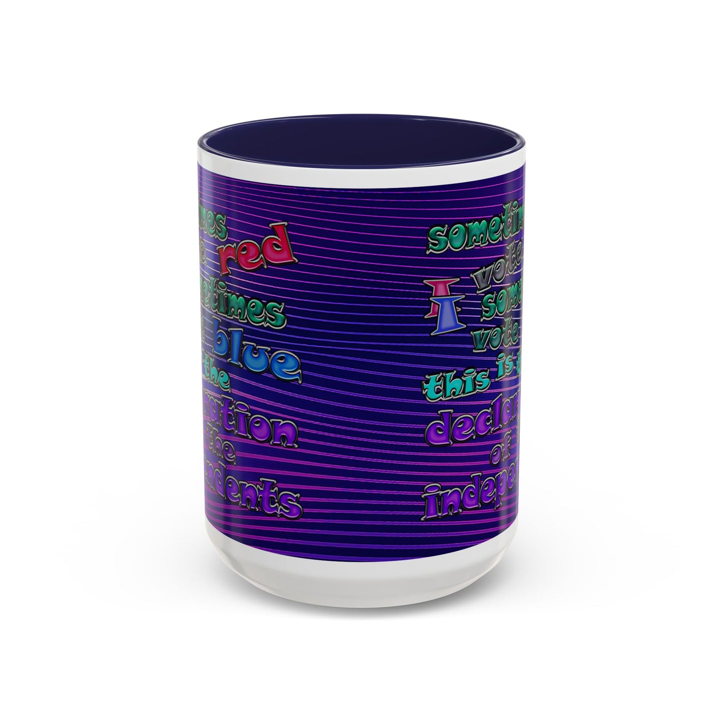 declaration of the independents - Accent Mug (purple wave)
