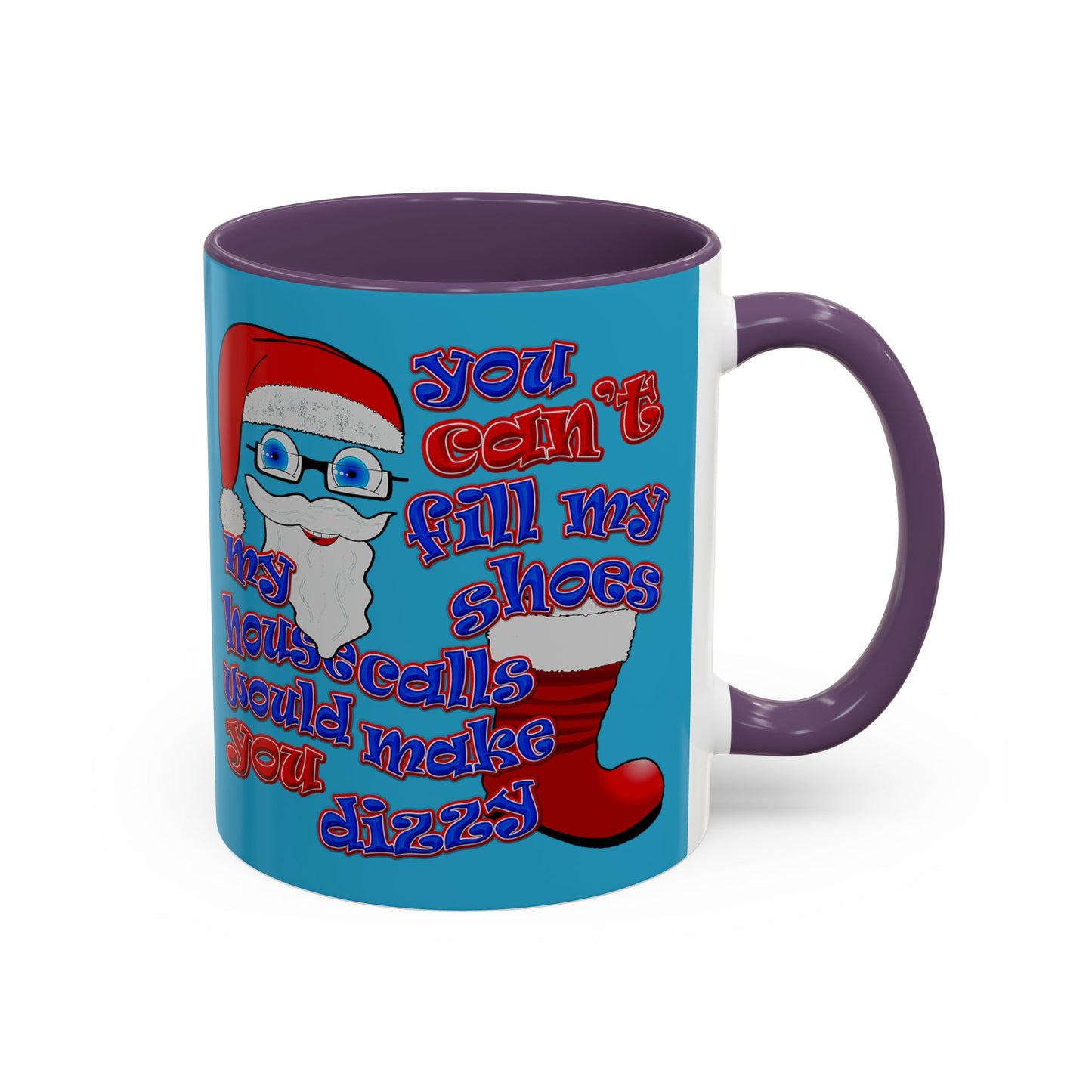 santa's shoes - Accent Mug (turquoise)