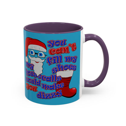 santa's shoes - Accent Mug (turquoise)