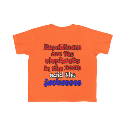 donkeys and elephants - Toddler's Fine Jersey Tee