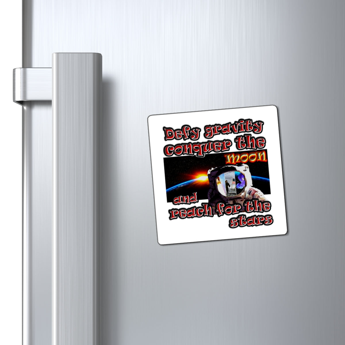 defy conquer reach - Magnets - (white)