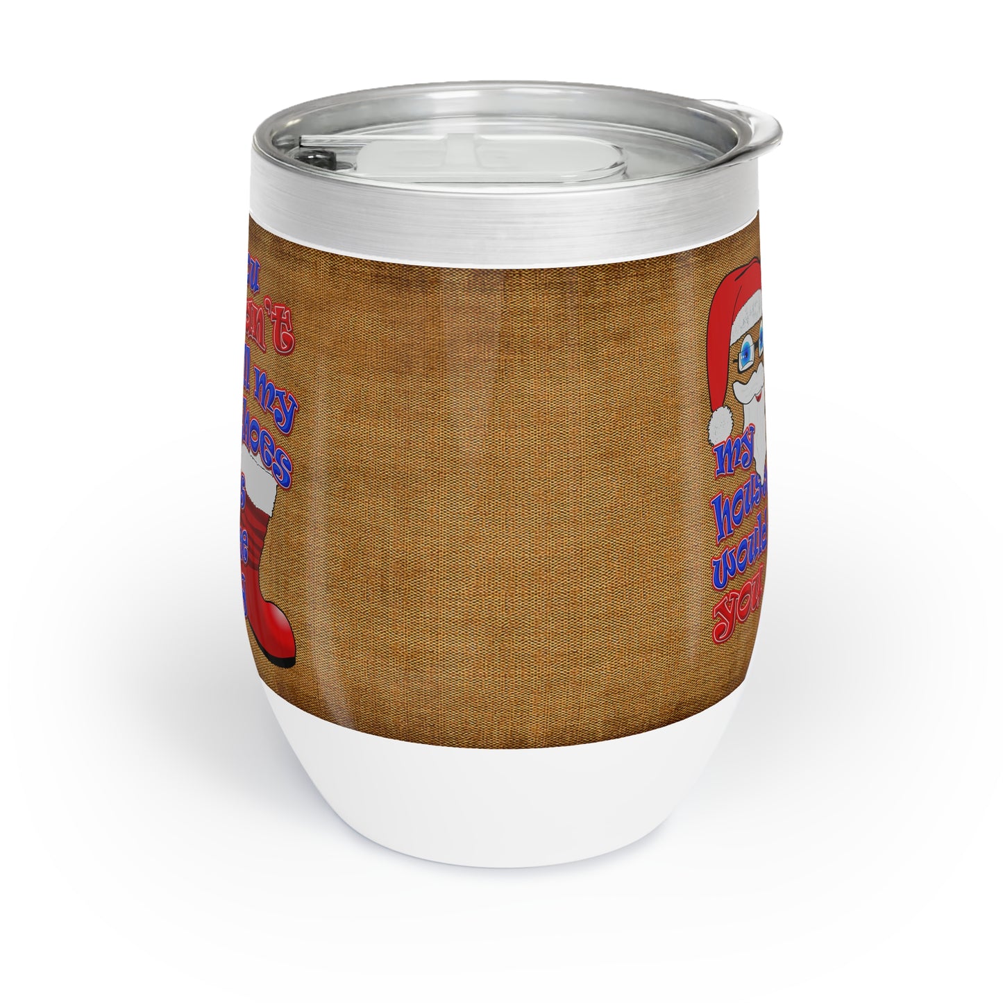 santa's shoes - Chill Wine Tumbler (brown papyrus)
