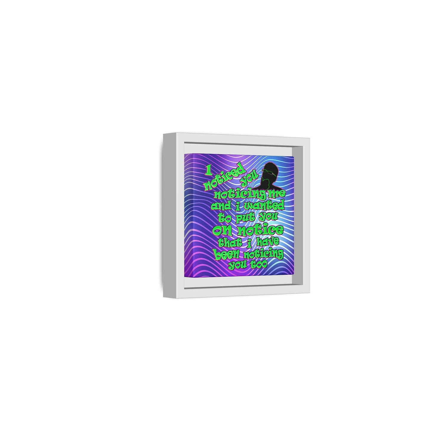 noticed you noticing - framed canvas art (purple wave)