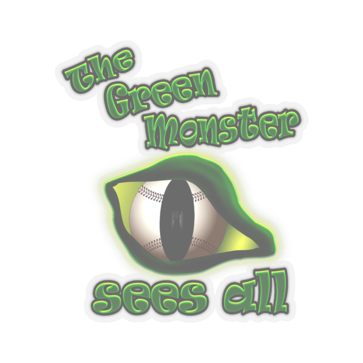 green monster - Kiss-Cut Stickers
