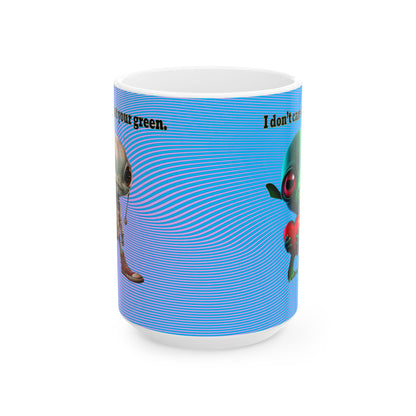 I don't care that your grey - White Mug (light blue-purple wave)