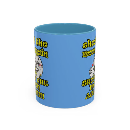 shoot the moon again - Accent Mug (light blue)