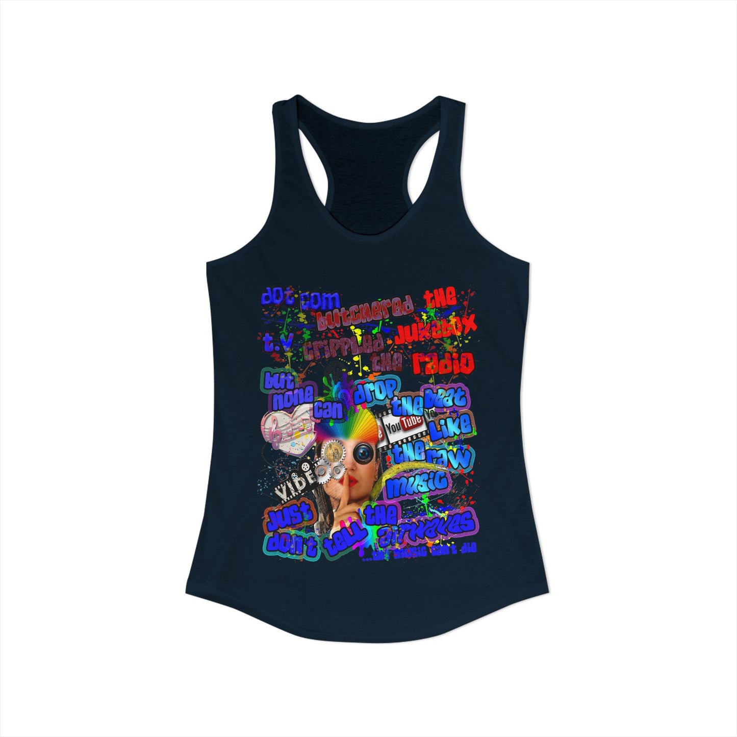 drop the beat - Women's Ideal Racerback Tank