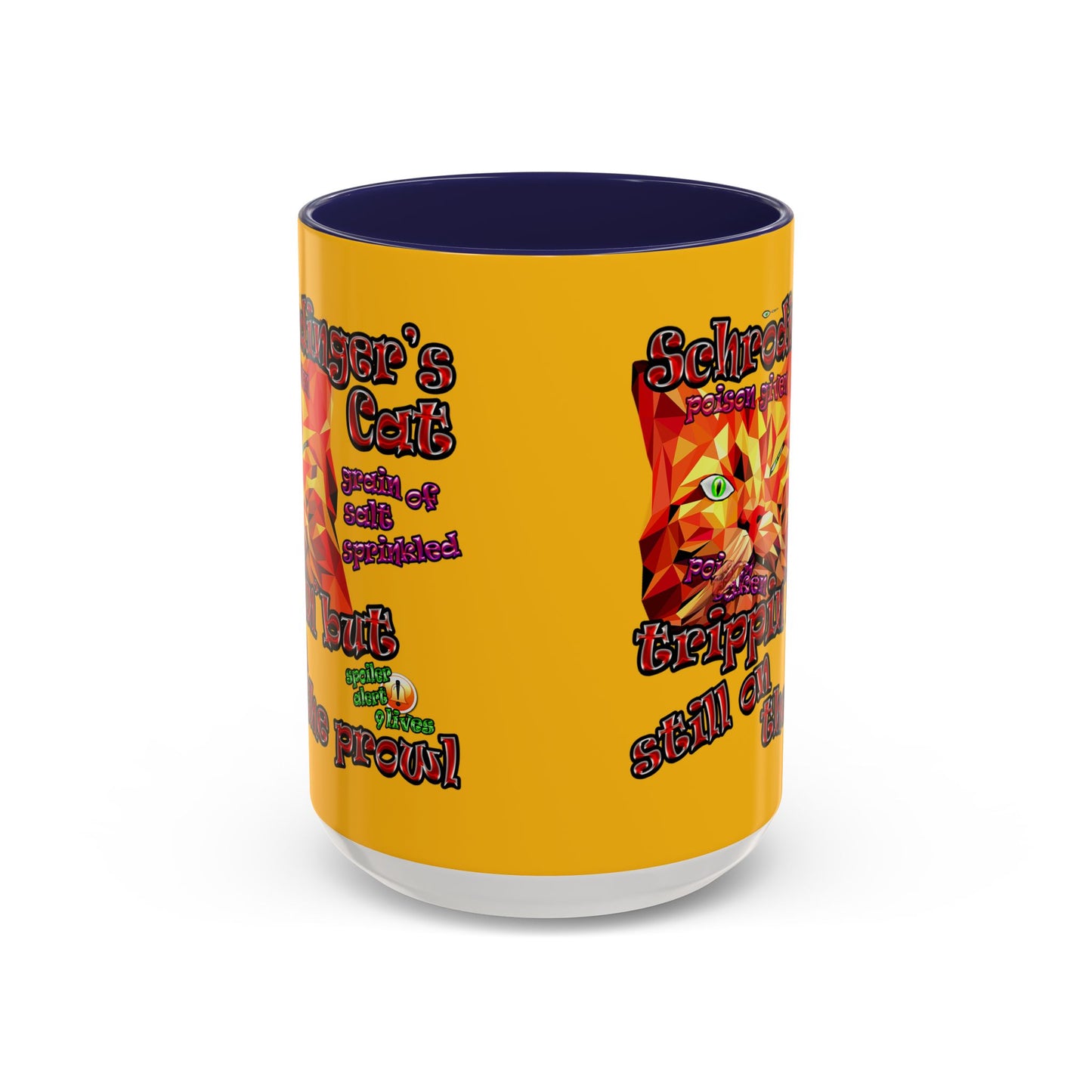 schrodinger's cat - Accent Mug (yellow)