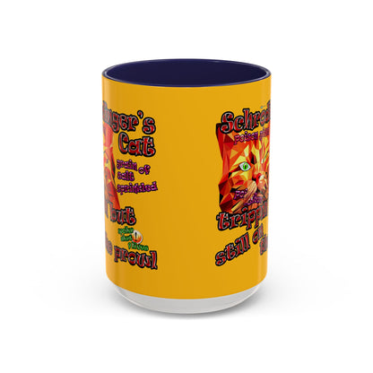 schrodinger's cat - Accent Mug (yellow)