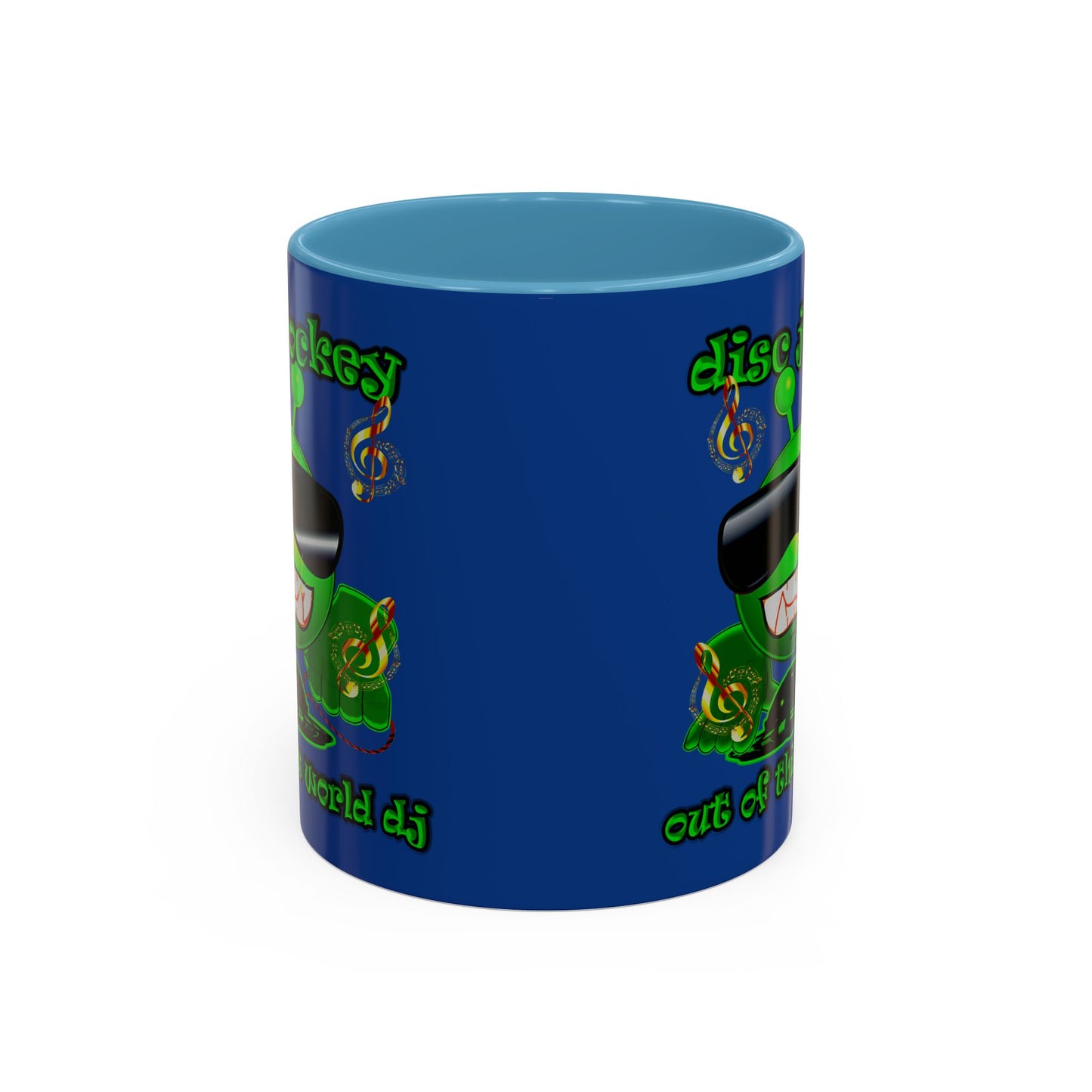 disc jockey - Accent Mug (dark blue)