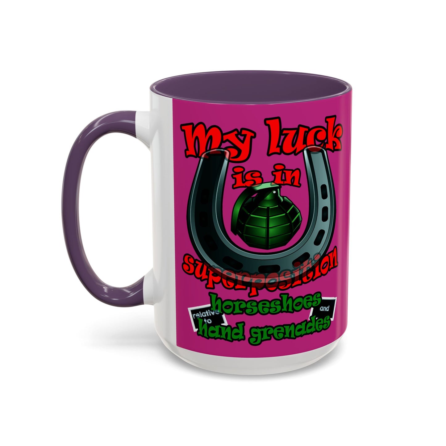 my luck - Accent Mug (pink)