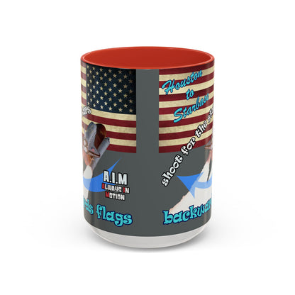 shoot for the stars - Accent Mug (dark grey)