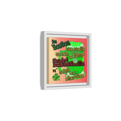 celtics logo - framed canvas art (yellow-orange wave)