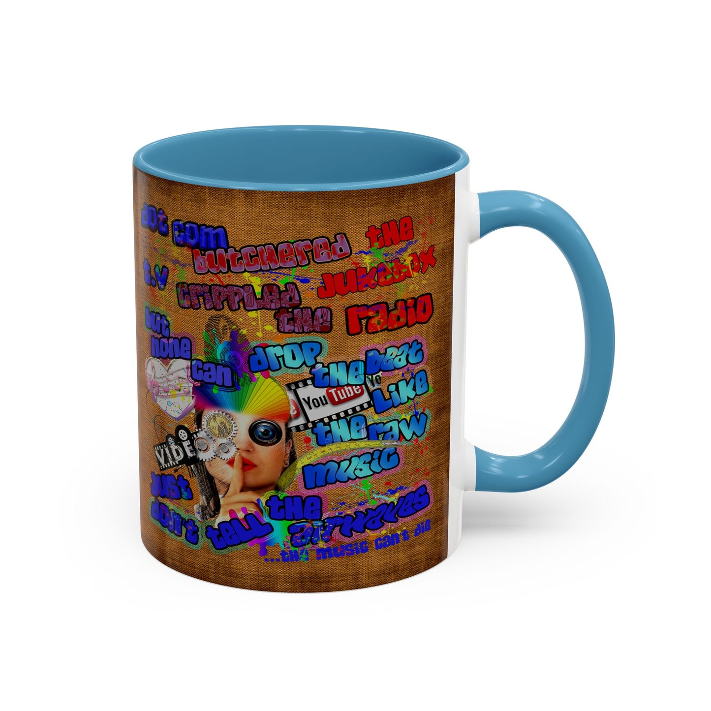 drop the beat - Accent Mug (brown papyrus)