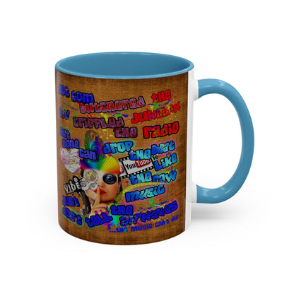 drop the beat - Accent Mug (brown papyrus)