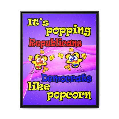 popping like popcorn - framed canvas art (purple-pink wave)