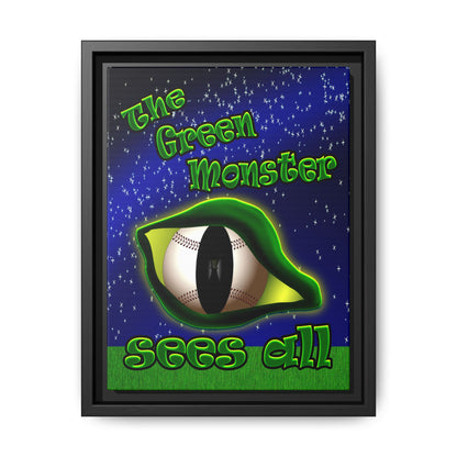green monster - framed canvas art ('snoops' background)