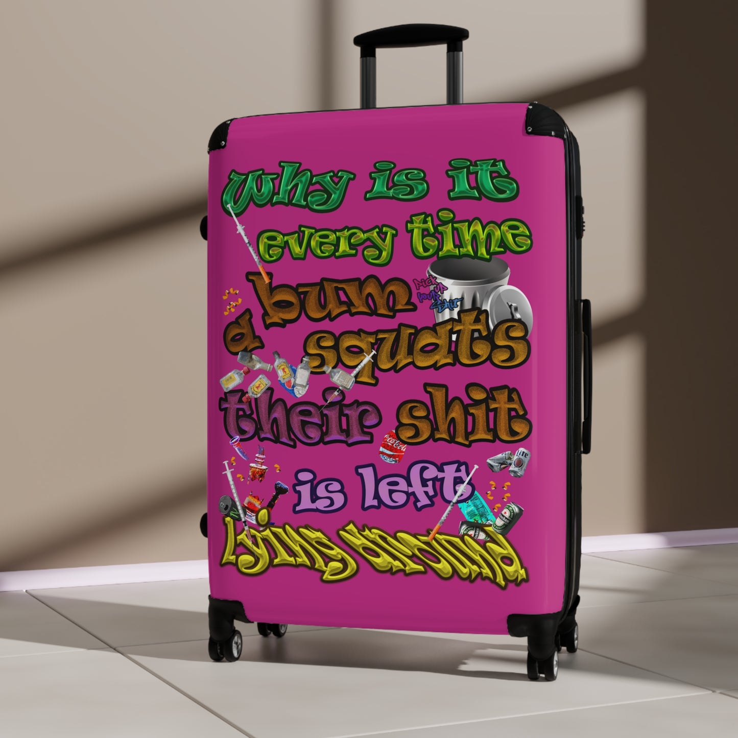 the bum's shit - Suitcase (pink)