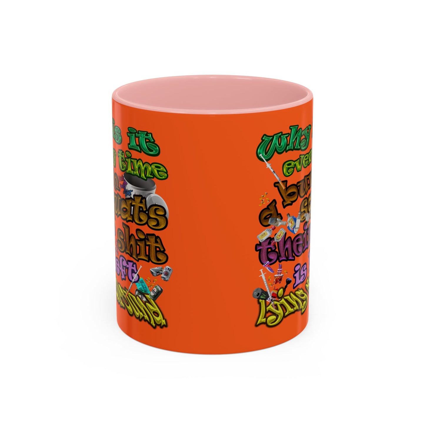 the bum's shit - Accent Mug (orange)