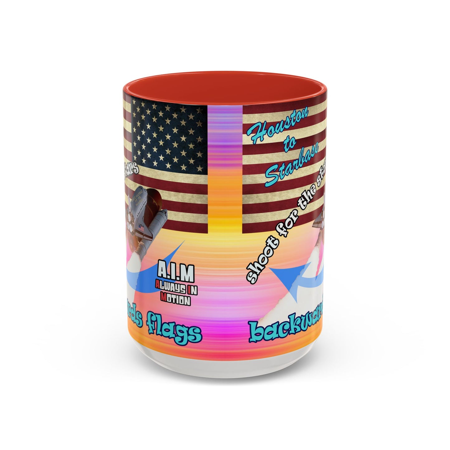 shoot for the stars - Accent Mug (color blur)