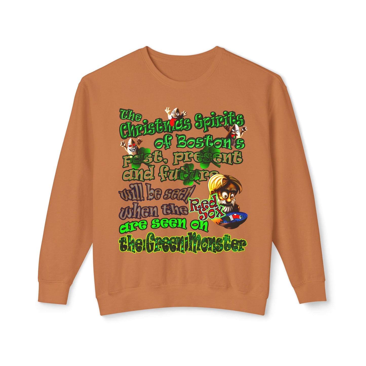christmas spirits of boston - Unisex Lightweight Crewneck Sweatshirt