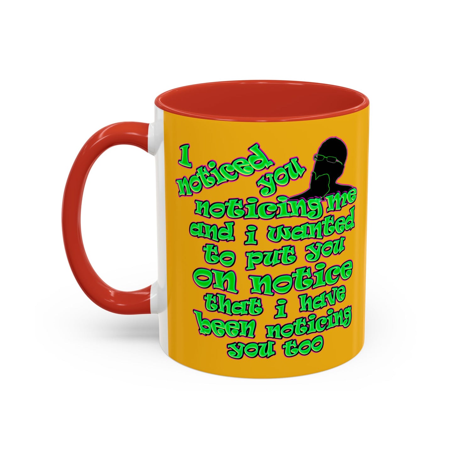 noticed you noticing - Accent Mug (yellow)