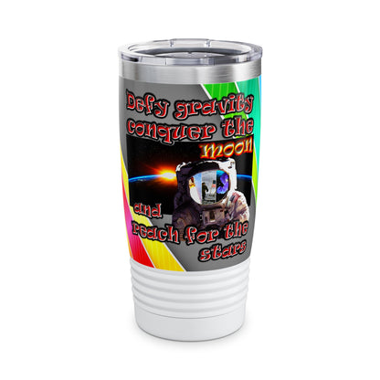 defy conquer reach - Ringneck Tumbler, 20oz (rainbow split)