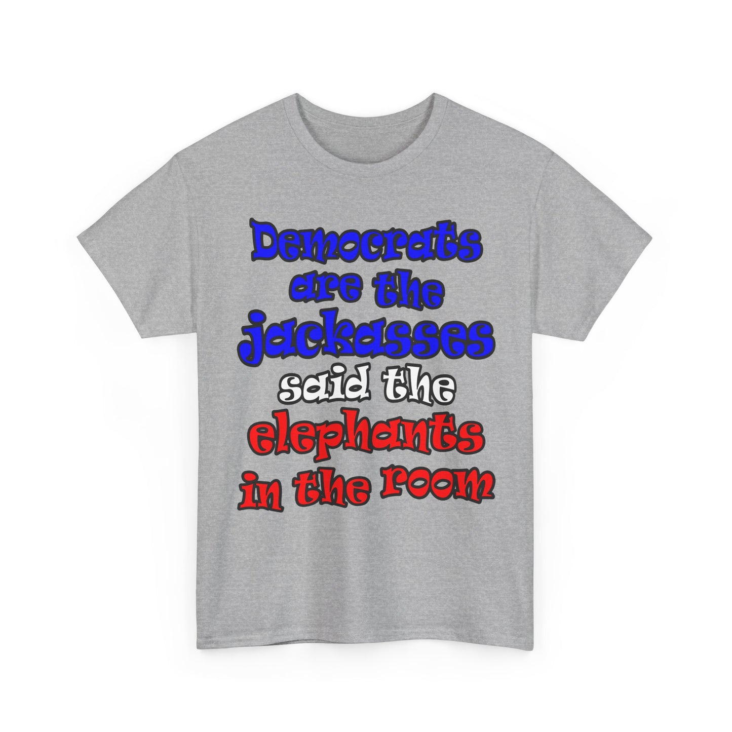 donkeys and elephants - Unisex Heavy Cotton Tee
