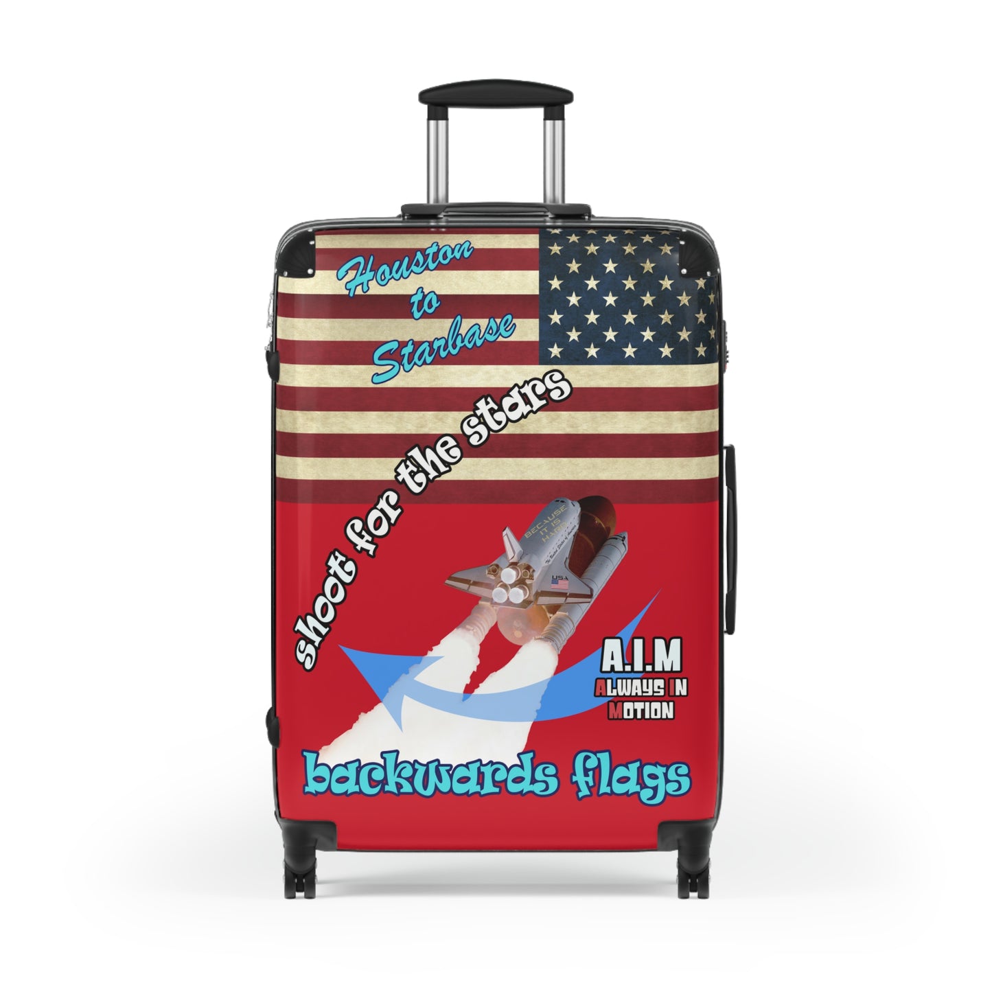 shoot for the stars - Suitcase (dark red)