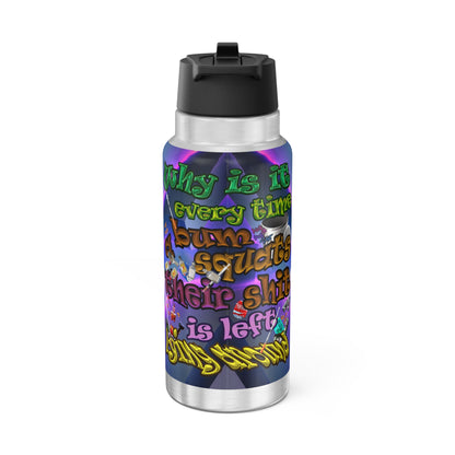 the bum's shit - Gator Tumbler, 32oz (grey-pink wave)