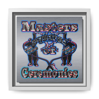 em cee squared - framed canvas art (brushed nickel)