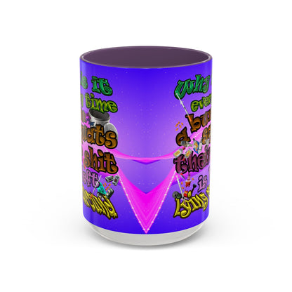 the bum's shit - Accent Mug (purple-pink wave)