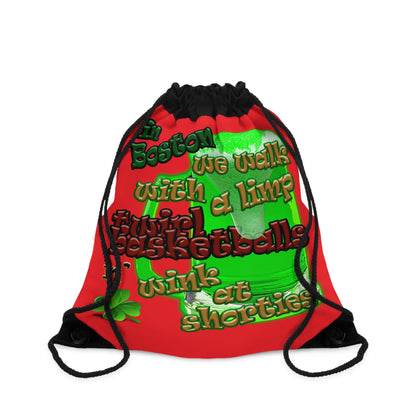celtics logo - Drawstring Bag (red)