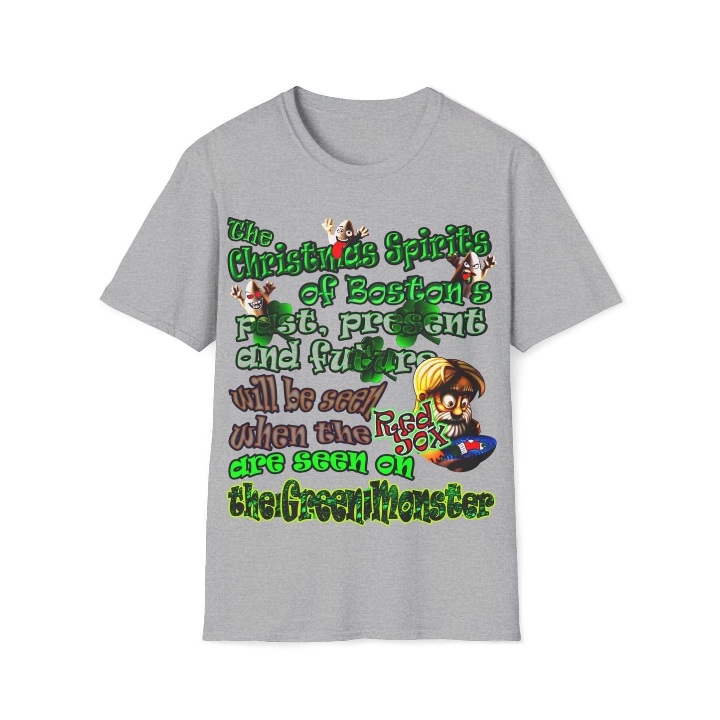 christmas spirits of boston - Unisex Softstyle T-Shirt