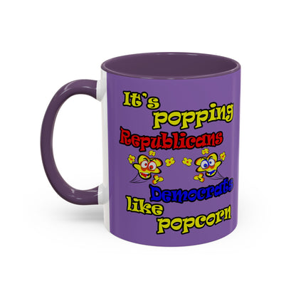 popping like popcorn - Accent Mug (light purple)
