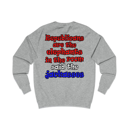 donkeys and elephants - Men's Sweatshirt