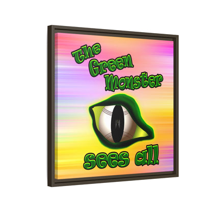green monster - framed canvas art (color blur)