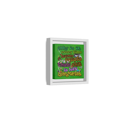 the bum's shit - framed canvas art (green turf)