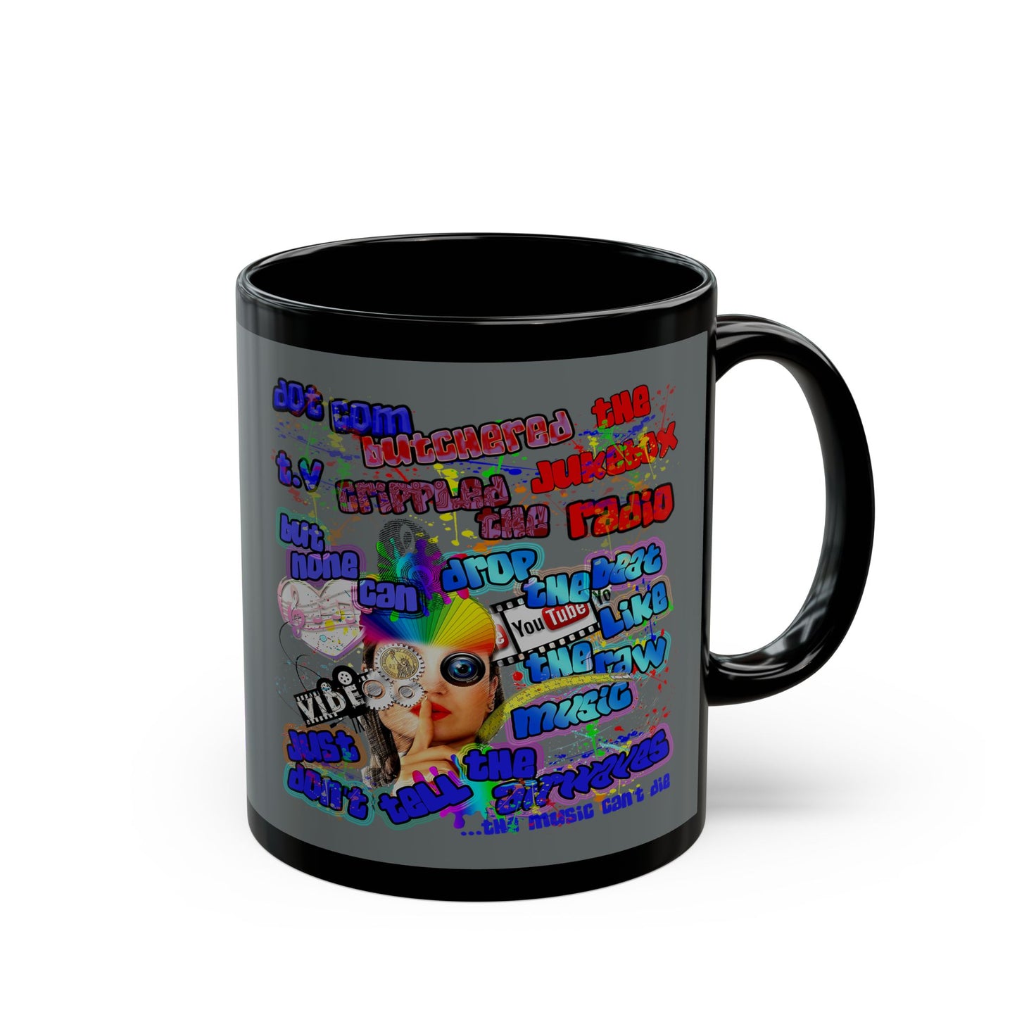 drop the beat - Black Mug (dark grey)