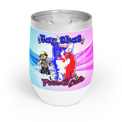 tag that - Chill Wine Tumbler (light blue-pink wave)