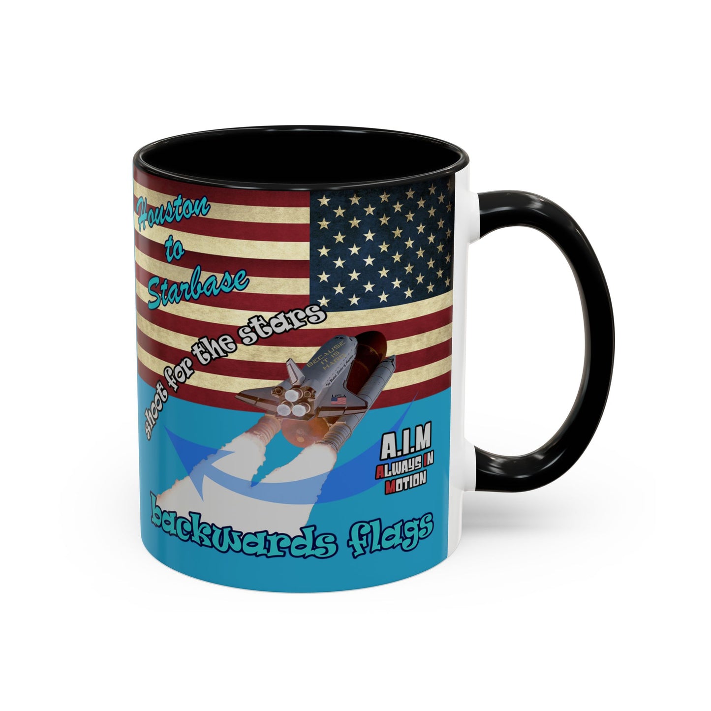 shoot for the stars - Accent Mug (turquoise)