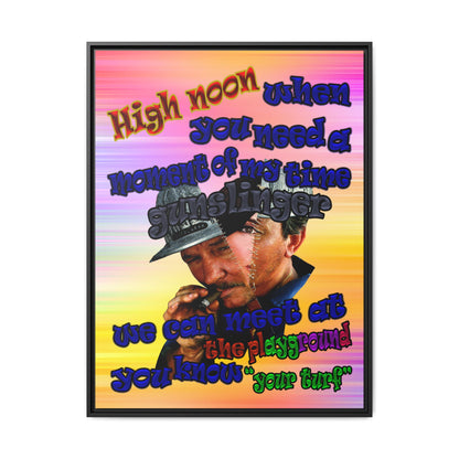 high noon - framed canvas art (color blur)